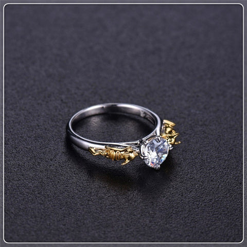 Crystal Charm Ring